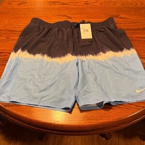 NWT Nike Gradient Navy to Light Blue Swim Shorts